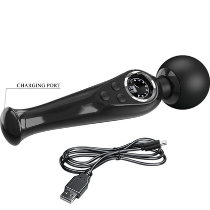 PRETTY LOVE - SKYLER VIBRATOR WAND BLACK - ToysByMonk