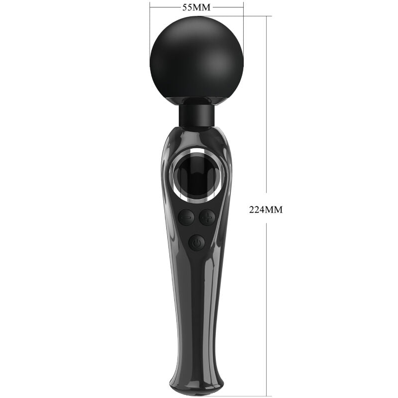 PRETTY LOVE - SKYLER VIBRATOR WAND BLACK - ToysByMonk