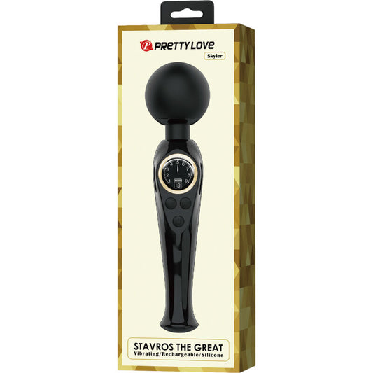 PRETTY LOVE - SKYLER VIBRATOR WAND BLACK PRETTY LOVE LED