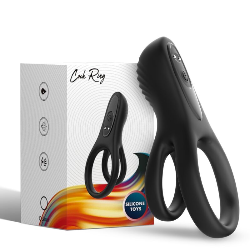 ARMONY - DOUBLE RING VIBRATOR BLACK - ToysByMonk