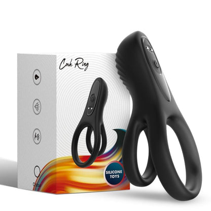 ARMONY - DOUBLE RING VIBRATOR BLACK - ToysByMonk