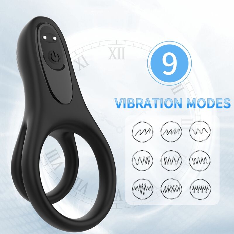 ARMONY - DOUBLE RING VIBRATOR BLACK - ToysByMonk