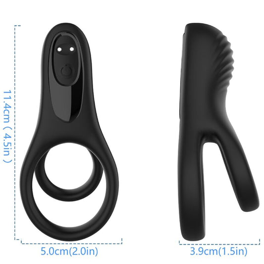 ARMONY - DOUBLE RING VIBRATOR BLACK - ToysByMonk