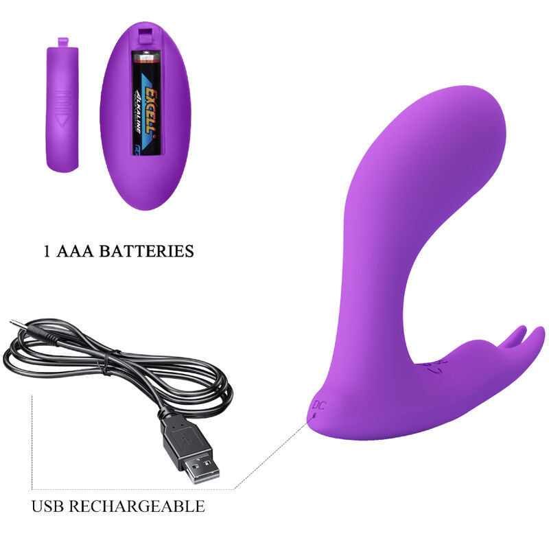 PRETTY LOVE - IDABELLE VIBRATION & PULSATION REMOTE CONTROL VIOLET PRETTY LOVE BOTTOM