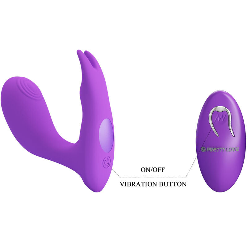 PRETTY LOVE - IDABELLE VIBRATION & PULSATION REMOTE CONTROL VIOLET PRETTY LOVE BOTTOM
