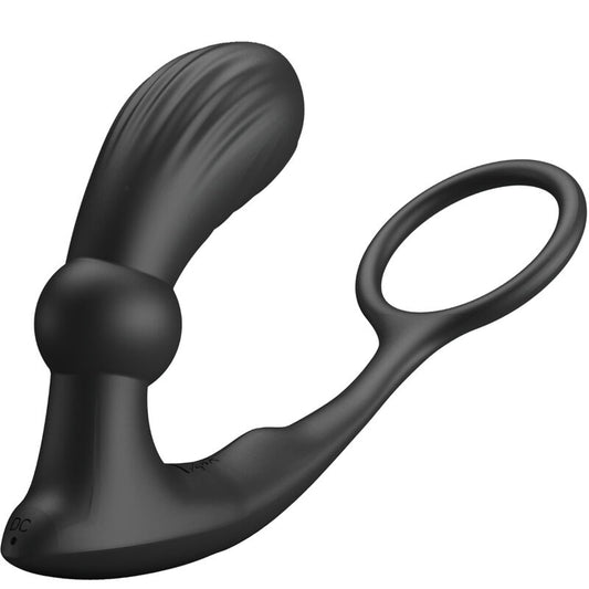 PRETTY LOVE - WARREN BLACK ANAL RING & VIBRATOR - ToysByMonk