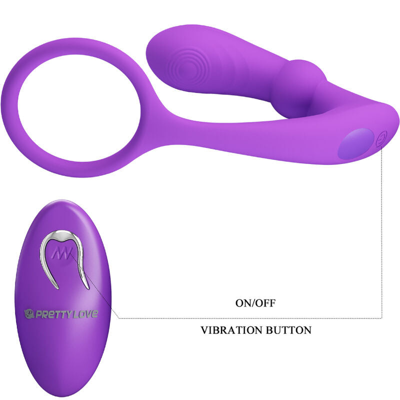 PRETTY LOVE - WARREN VIOLET ANAL RING & VIBRATOR - ToysByMonk