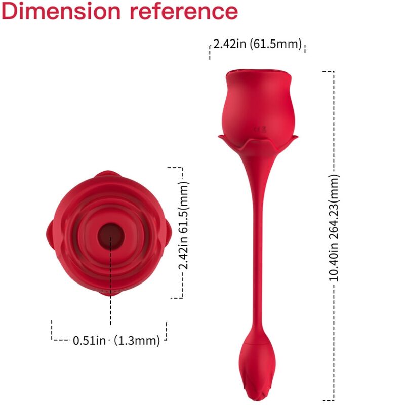 ARMONY - ROSE LICKING VIBRATING DE CLIT & VIBRATOR 10 MODES RED - ToysByMonk