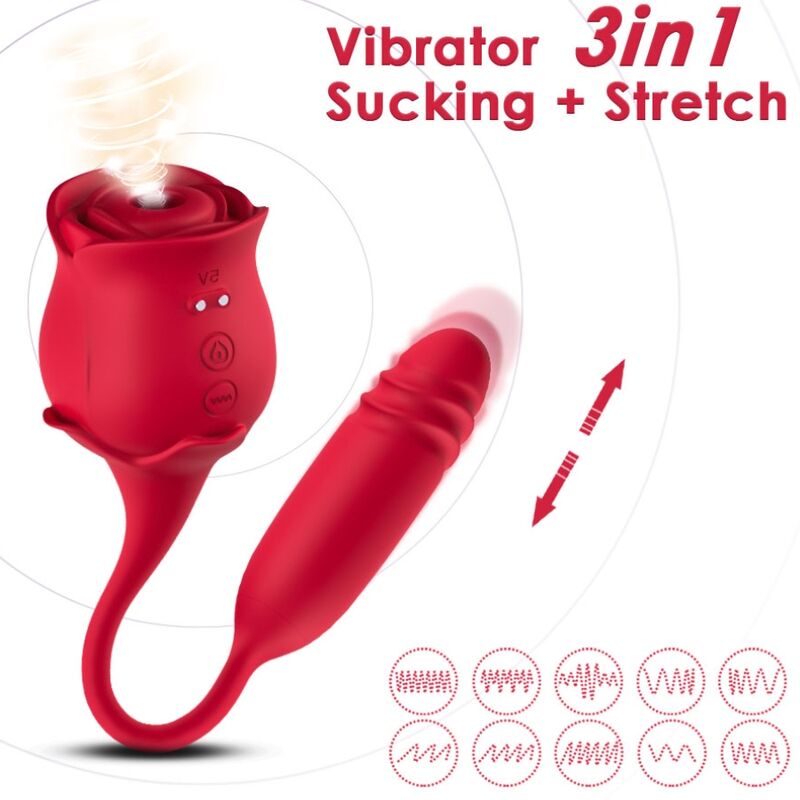 ARMONY - ROSEKNIGTH LICKING VIBRATING CLIT & VIBRATOR RED - ToysByMonk