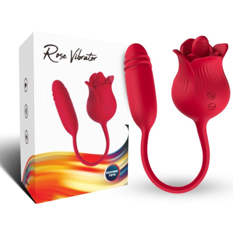 ARMONY - ROSELIP LICKING VIBRATING CLIT & VIBRATOR RED - ToysByMonk