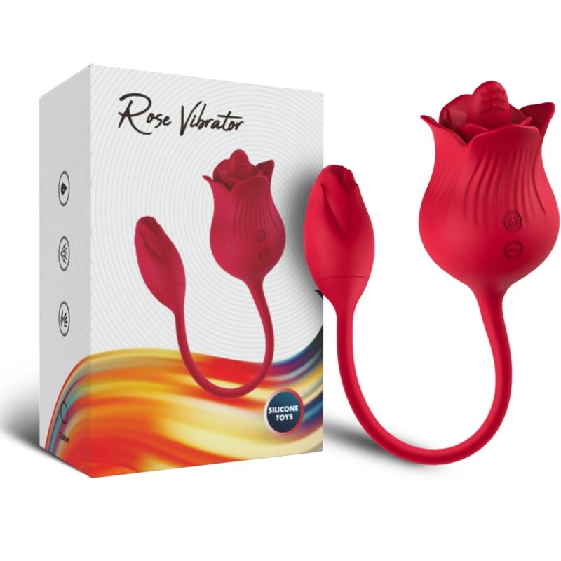 ARMONY - PINK CLITORIS STIMULATOR VIBRATOR WITH TAIL 10 MODES RED - ToysByMonk