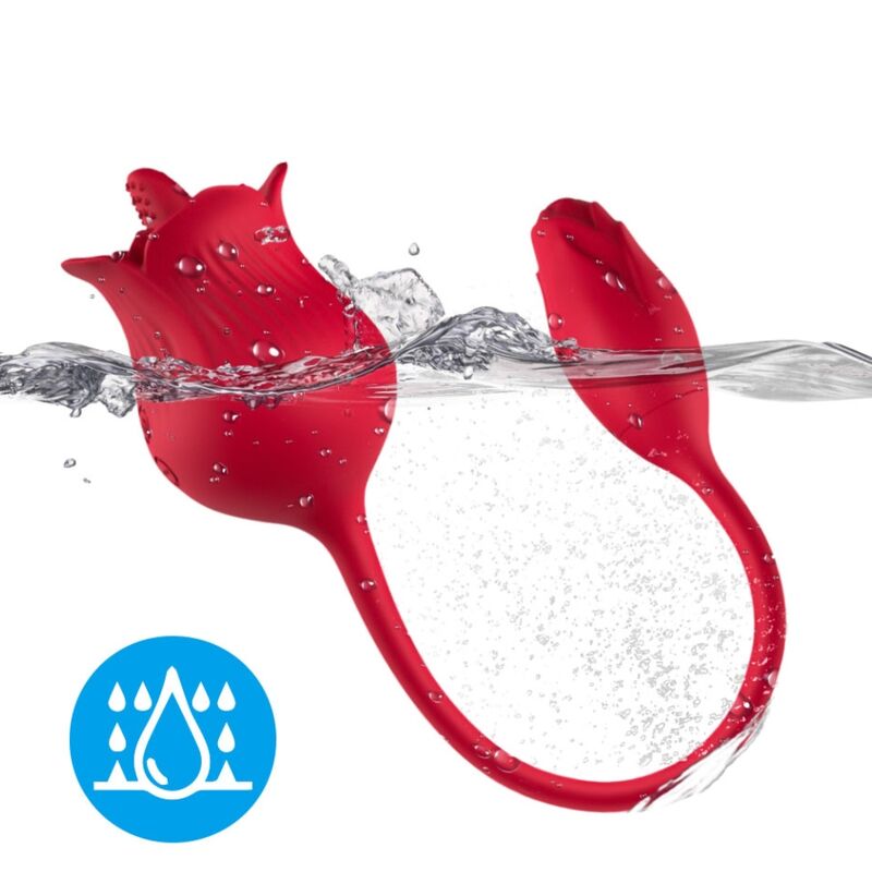 ARMONY - PINK CLITORIS STIMULATOR VIBRATOR WITH TAIL 10 MODES RED - ToysByMonk