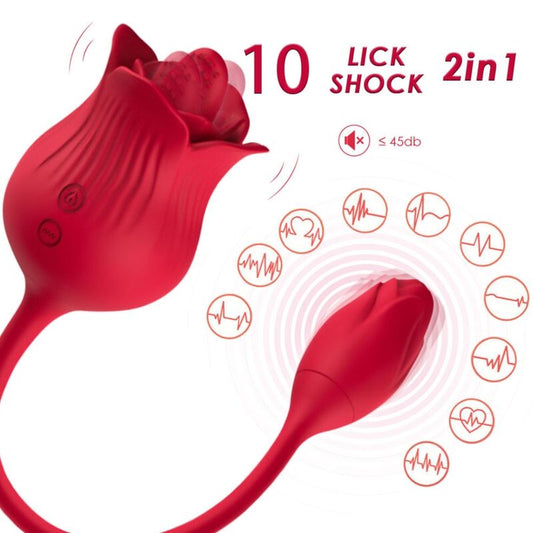 ARMONY - PINK CLITORIS STIMULATOR VIBRATOR WITH TAIL 10 MODES RED - ToysByMonk