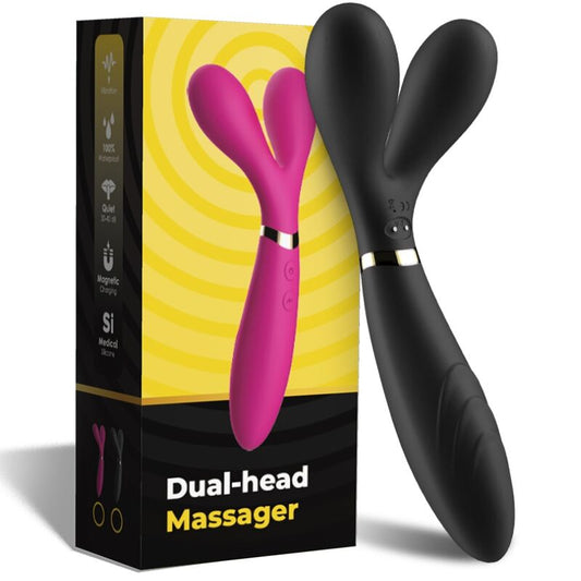 ARMONY - Y-WAND MASSAGER &amp; VIBRATOR DUBBELE KOP ZWART