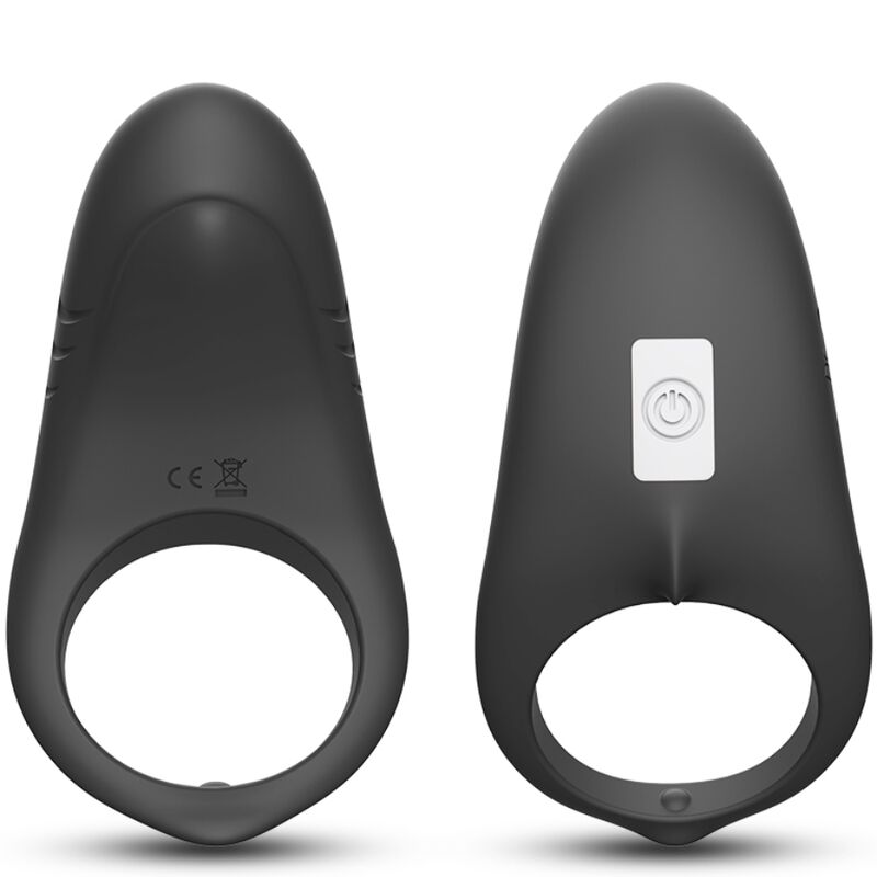 ARMONY - SHARK VIBRATOR RING FOR COUPLES REMOTE CONTROL BLACK - ToysByMonk