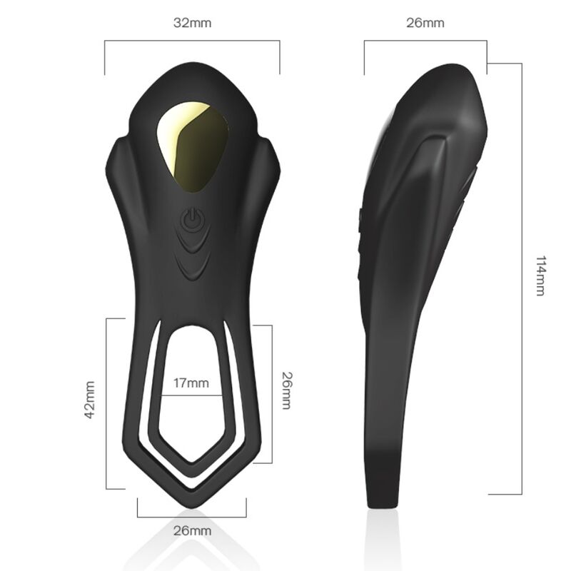 ARMONY - ROADSTER VIBRATOR DOUBLE RING REMOTE CONTROL BLACK - ToysByMonk
