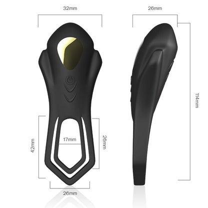 ARMONY - ROADSTER VIBRATOR DOUBLE RING REMOTE CONTROL BLACK - ToysByMonk