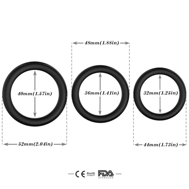ARMONY - TRIPLE SILICONE RING BLACK - ToysByMonk