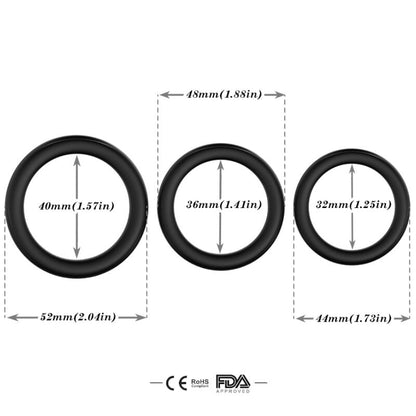ARMONY - TRIPLE SILICONE RING BLACK - ToysByMonk
