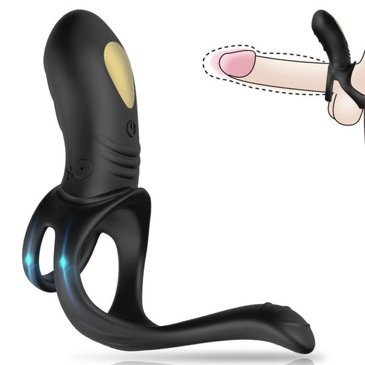 ARMONY - JOY JUMPER RING VIBRATOR FOR COUPLES & ANAL PLUG BLACK - ToysByMonk
