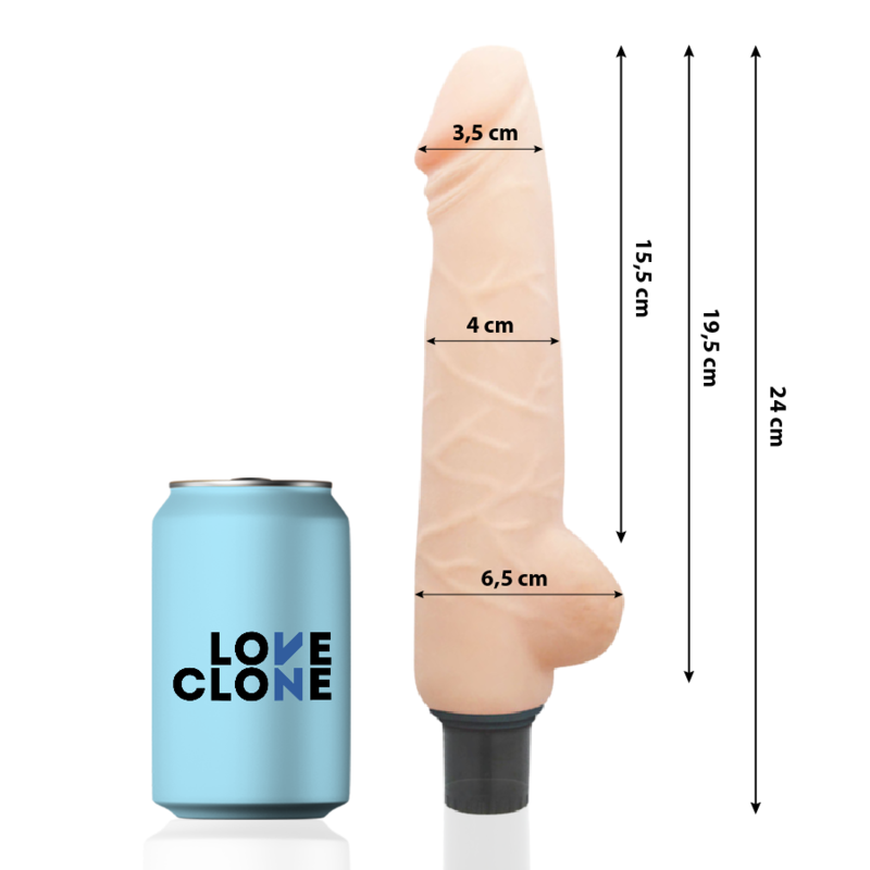 LOVECLONE - HARALD SELF LUBRICATION VIBRATOR 24 CM -O- 4 CM LOVECLONE