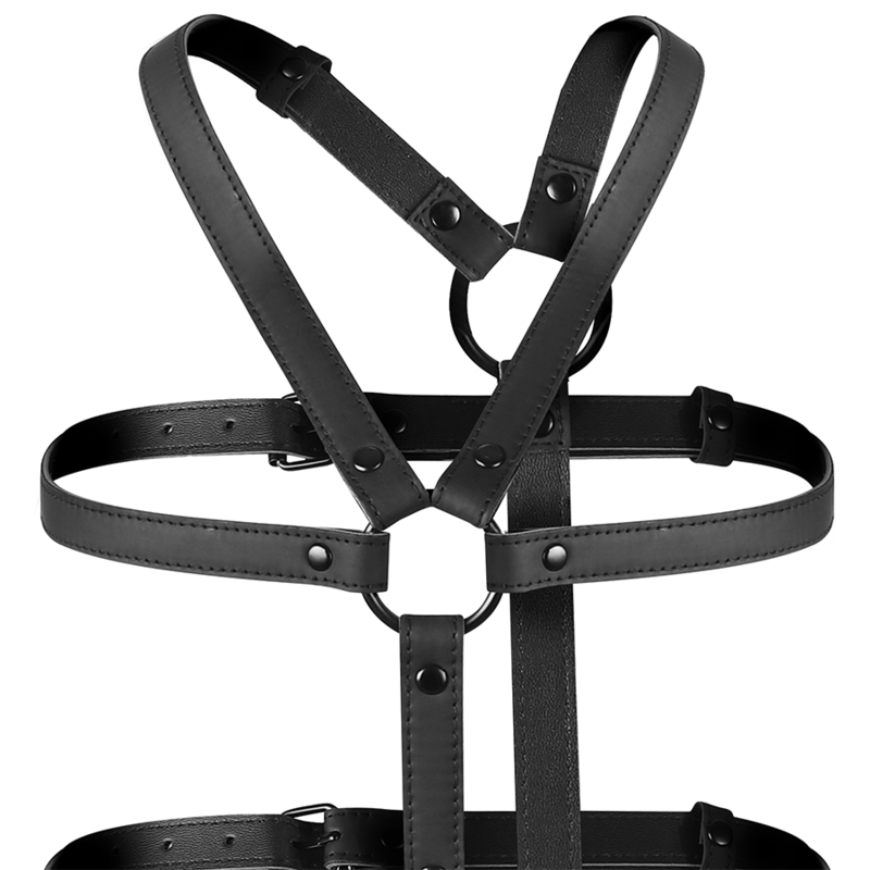 FETISH SUBMISSIVE BONDAGE - ADJUSTABLE HARNESS TORSO AND ARMS - ToysByMonk