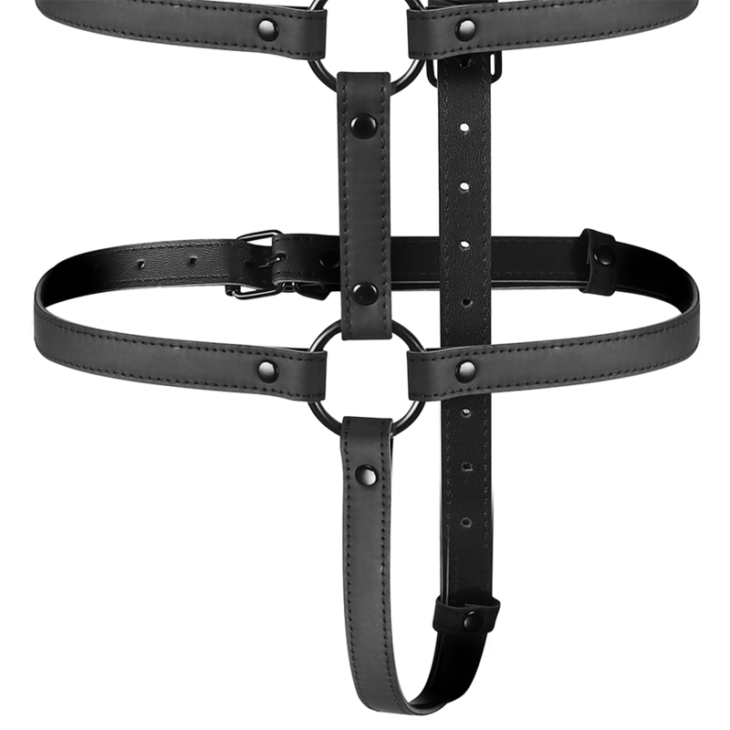 FETISH SUBMISSIVE BONDAGE - ADJUSTABLE HARNESS TORSO AND ARMS - ToysByMonk