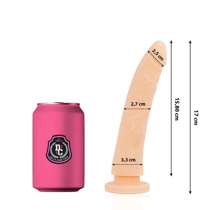 DELTA CLUB - TOYS DILDO NATURAL MEDICAL SILICONE 17 CM -O- 3 CM - ToysByMonk