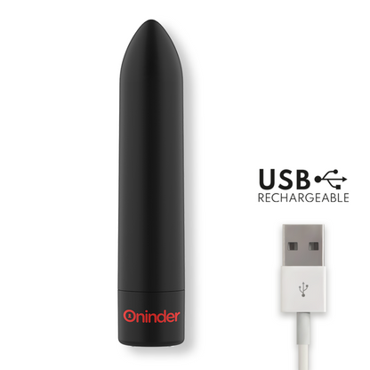 ONINDER - BERLIN BULLET VIBRATOR BLACK 9 MODES 8.5 X 2 CM - FREE APP - ToysByMonk