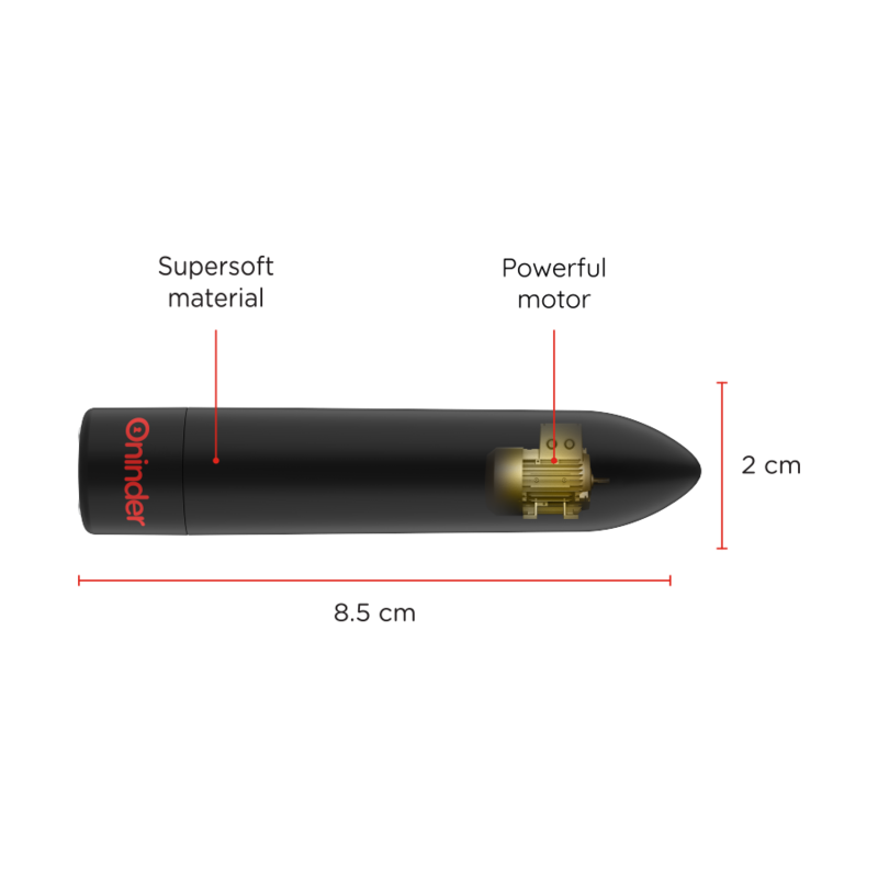 ONINDER - BERLIN BULLET VIBRATOR BLACK 9 MODES 8.5 X 2 CM - FREE APP ONINDER