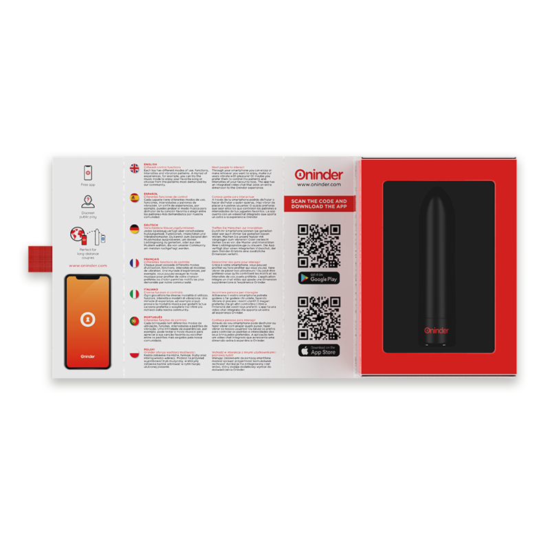 ONINDER - BERLIN BULLET VIBRATOR BLACK 9 MODES 8.5 X 2 CM - FREE APP - ToysByMonk