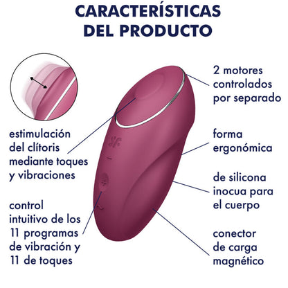 SATISFYER - TAP & CLIMAX 1 LAY-ON VIBRATOR - ToysByMonk