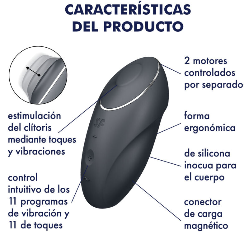 SATISFYER - TAP & CLIMAX 1 LAY-ON VIBRATOR - ToysByMonk