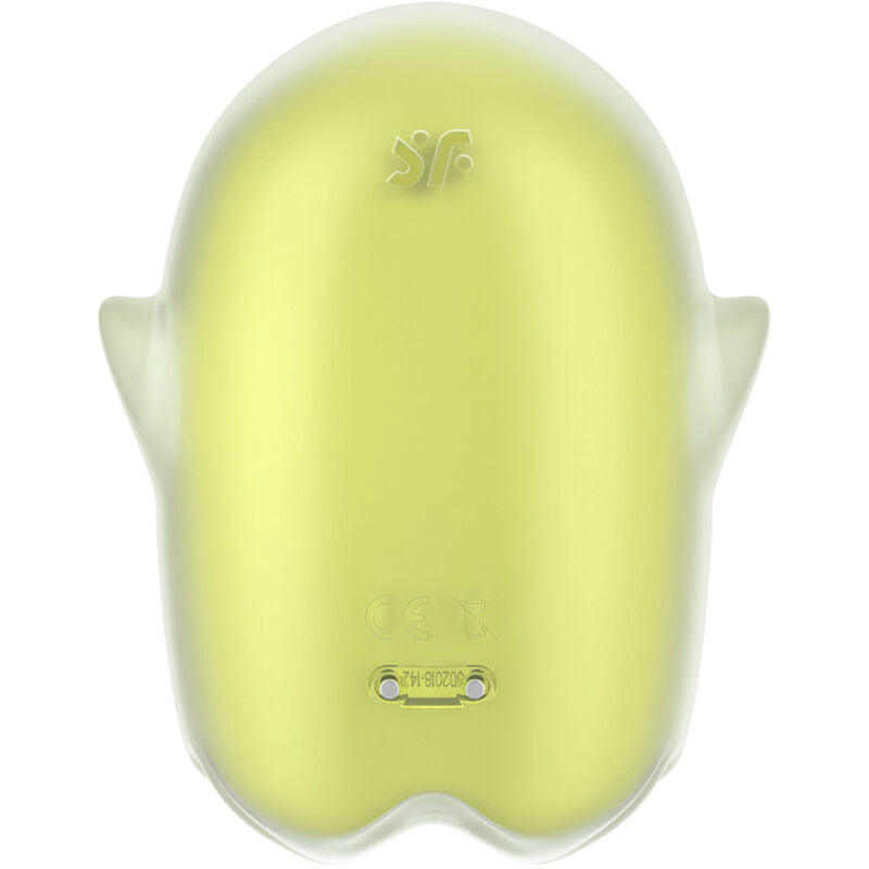 SATISFYER - GLOWING GHOST AIR PULSE & VIBRATOR YELLOW - ToysByMonk