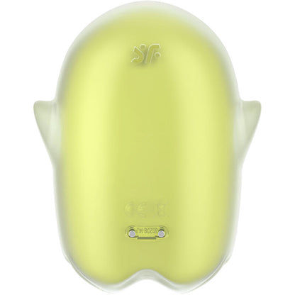 SATISFYER - GLOWING GHOST AIR PULSE & VIBRATOR YELLOW - ToysByMonk