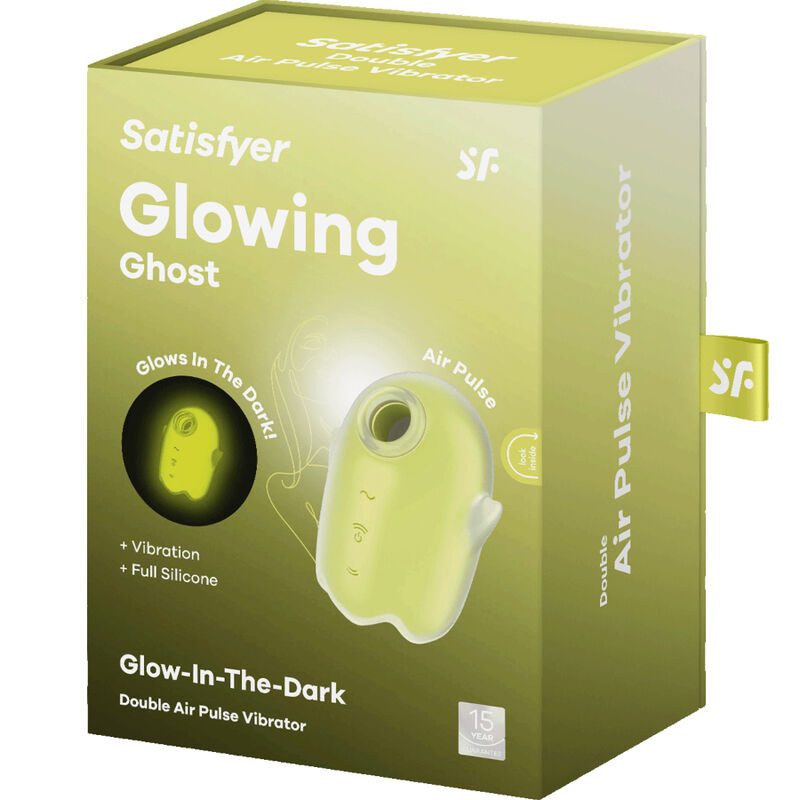 SATISFYER - GLOWING GHOST AIR PULSE & VIBRATOR YELLOW - ToysByMonk