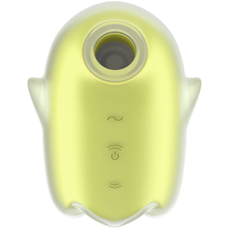 SATISFYER - GLOWING GHOST AIR PULSE & VIBRATOR YELLOW - ToysByMonk