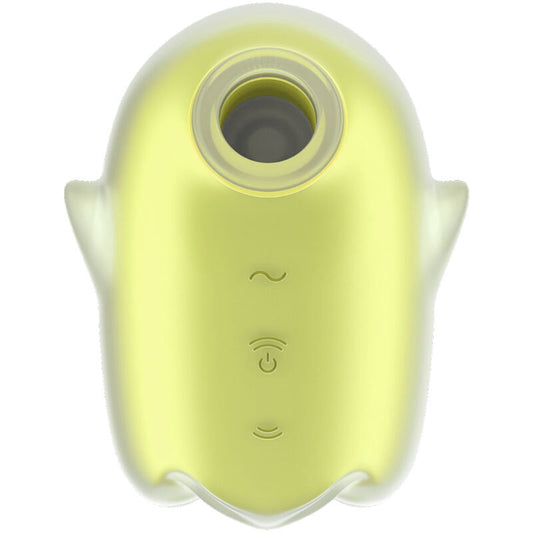 SATISFYER - GLOWING GHOST AIR PULSE & VIBRATOR YELLOW - ToysByMonk