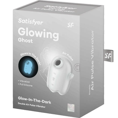 SATISFYER - GLOWING GHOST AIR PULSE & VIBRATOR YELLOW - ToysByMonk