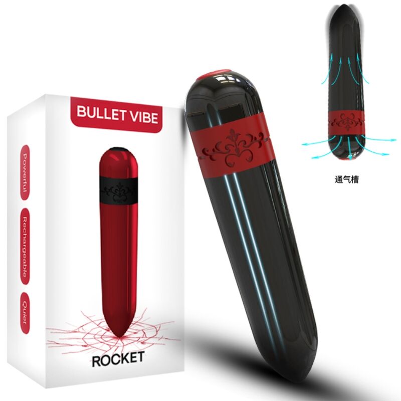 ARMONY - ROCKET VIBRATOR BULLET REMOTE CONTROL BLACK - ToysByMonk