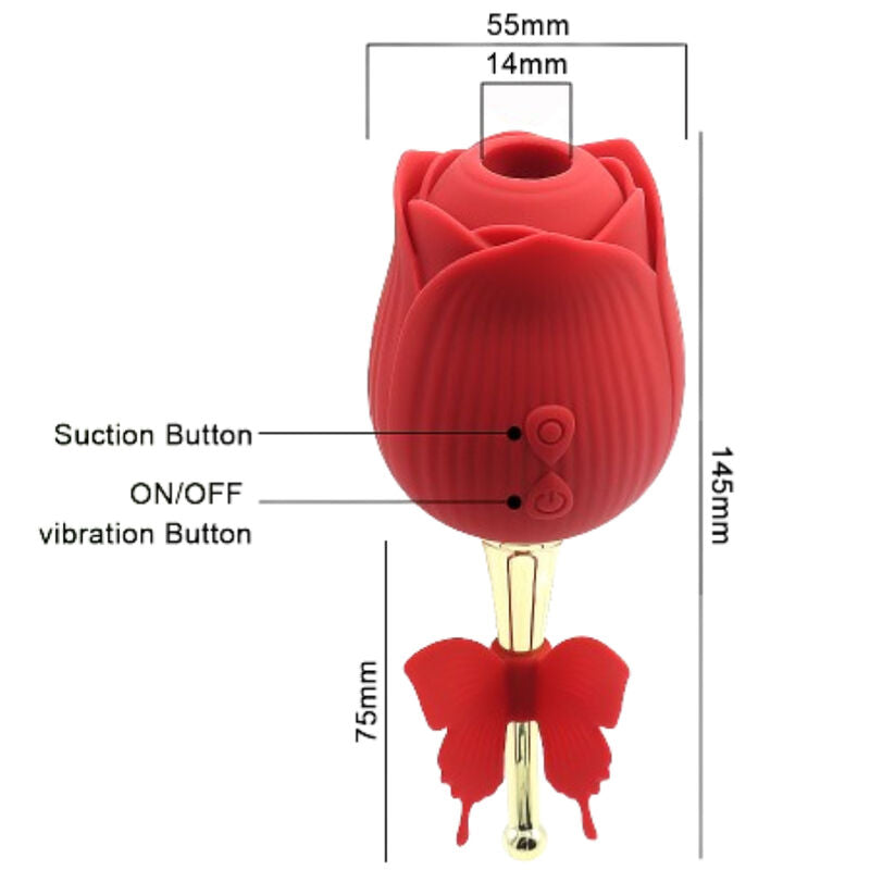 ARMONY - BUTTERFLY FLOWER RED SUCKER - ToysByMonk