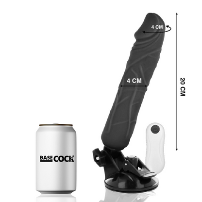 BASECOCK - REALISTIC VIBRATOR REMOTE CONTROL FLESH 20 CM -O- 4 CM BASECOCK