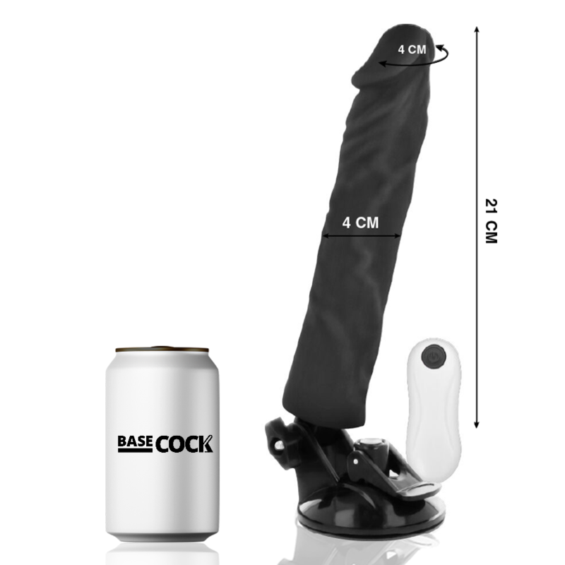 BASECOCK - REALISTIC VIBRATOR REMOTE CONTROL FLESH 21 CM -O- 4 CM - ToysByMonk