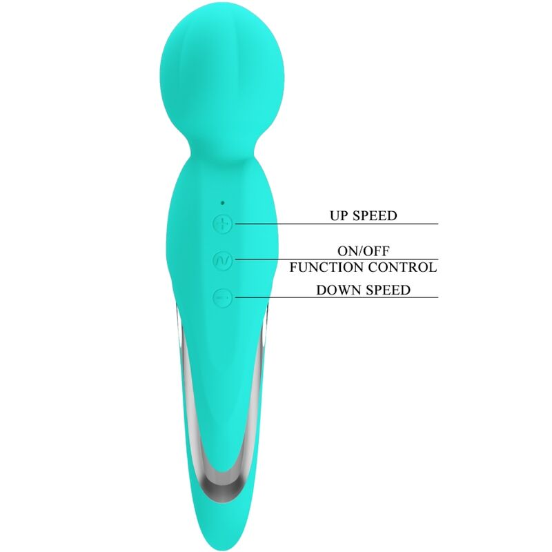 PRETTY LOVE - WALTER VIBRATOR WAND AQUA GREEN PRETTY LOVE FLIRTATION