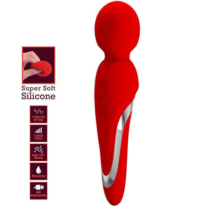 PRETTY LOVE - WALTER VIBRATOR WAND RED - ToysByMonk