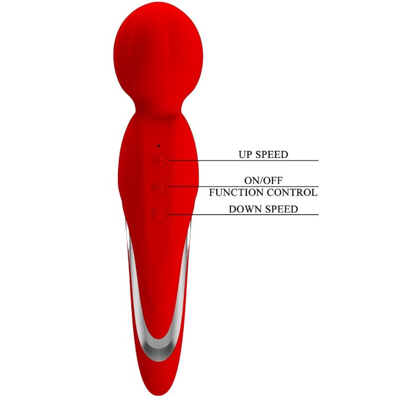PRETTY LOVE - WALTER VIBRATOR WAND RED - ToysByMonk