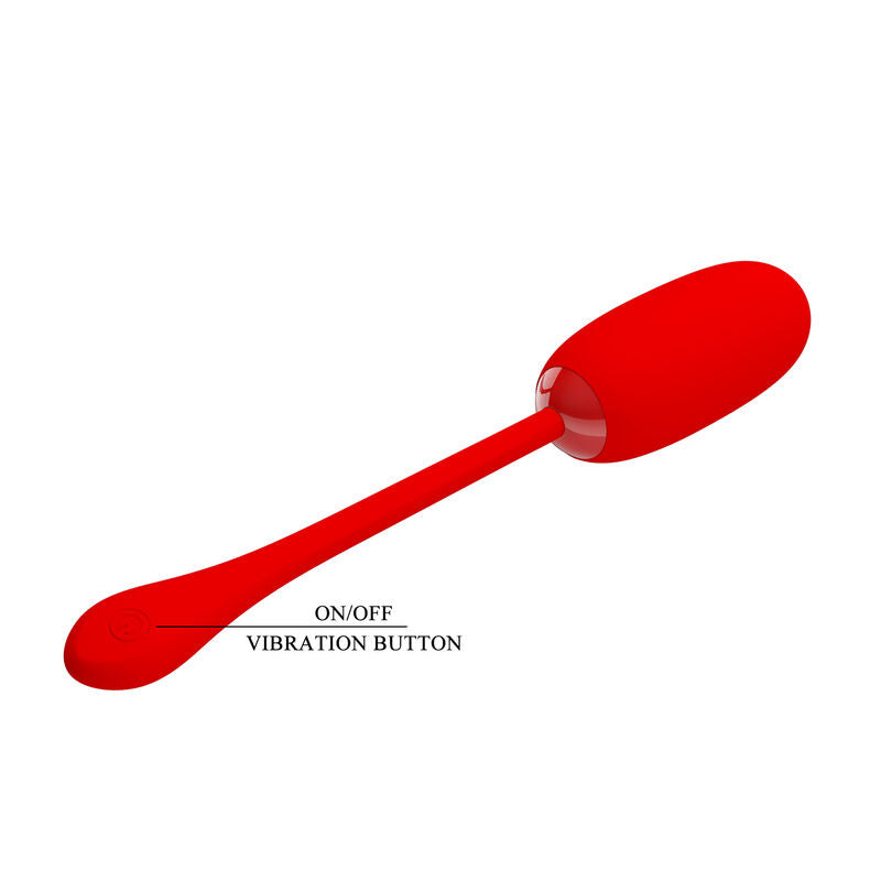 PRETTY LOVE - JULIUS WATERPROOF-RECHARGEABLE VIBRATING EGG RED - ToysByMonk