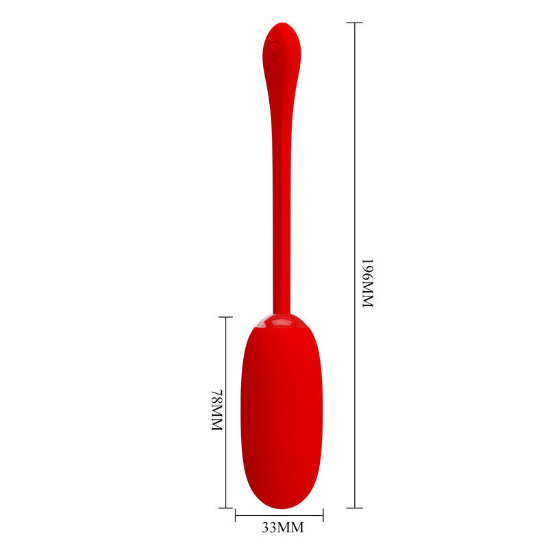 PRETTY LOVE - JULIUS WATERPROOF-RECHARGEABLE VIBRATING EGG RED - ToysByMonk