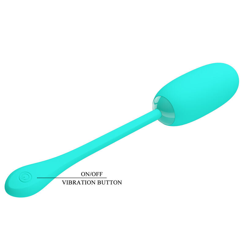 PRETTY LOVE - JULIUS WATERPROOF-RECHARGEABLE VIBRATING EGG AQUA GREEN PRETTY LOVE SMART