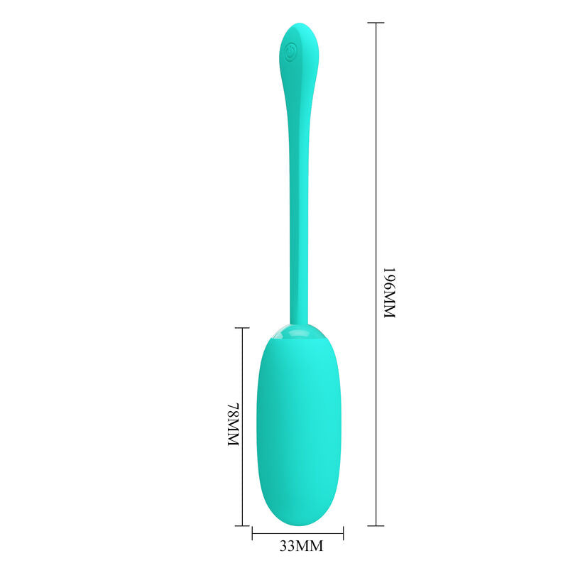PRETTY LOVE - JULIUS WATERPROOF-RECHARGEABLE VIBRATING EGG AQUA GREEN PRETTY LOVE SMART